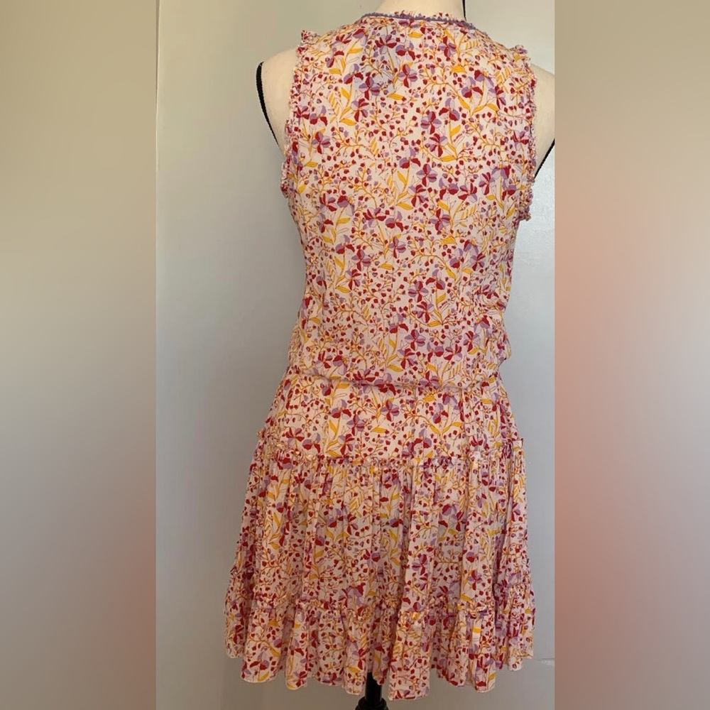 POUPETTE ST BARTH Women’s Clara V-neck Minidress In Purple Mini Jonquille NWT XS - Picture 3 of 4